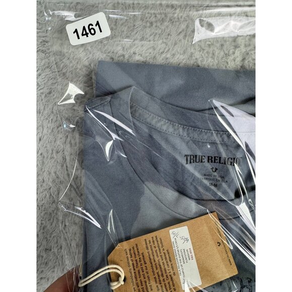 True Religion Mens Blue Graphic Tee Temple Of The Guitar Big Sur Highway 1 M NWT - Picture 8 of 8